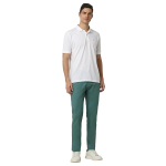 Men Green Slim Fit Mid-Rise Trouser